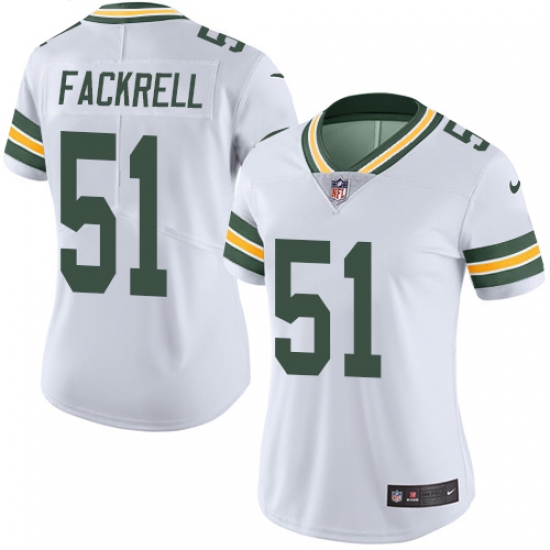 Women's Nike Green Bay Packers 51 Kyler Fackrell White Vapor Untouchable Limited Player NFL Jersey