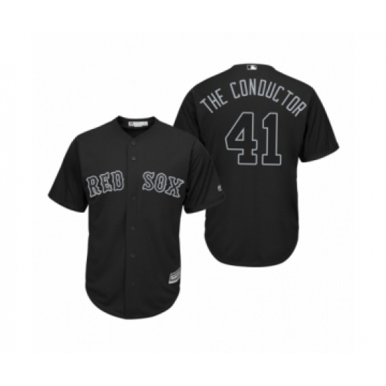 Women's Boston Red Sox 41 Chris Sale The Conductor Black 2019 Players Weekend Replica Jersey