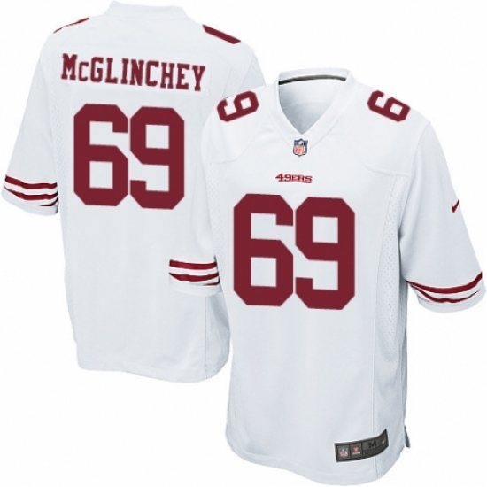 Men's Nike San Francisco 49ers 69 Mike McGlinchey Game White NFL Jersey