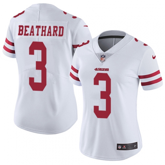 Women's Nike San Francisco 49ers 3 C. J. Beathard White Vapor Untouchable Limited Player NFL Jersey