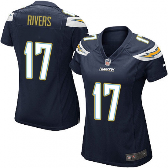 Women's Nike Los Angeles Chargers 17 Philip Rivers Game Navy Blue Team Color NFL Jersey