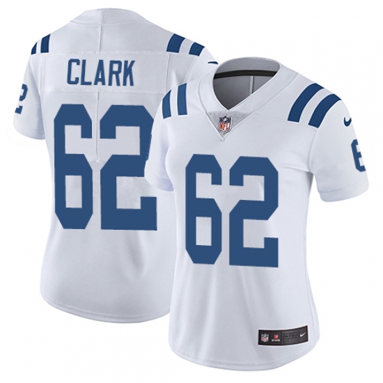 Women's Nike Indianapolis Colts 62 Le'Raven Clark White Vapor Untouchable Limited Player NFL Jersey