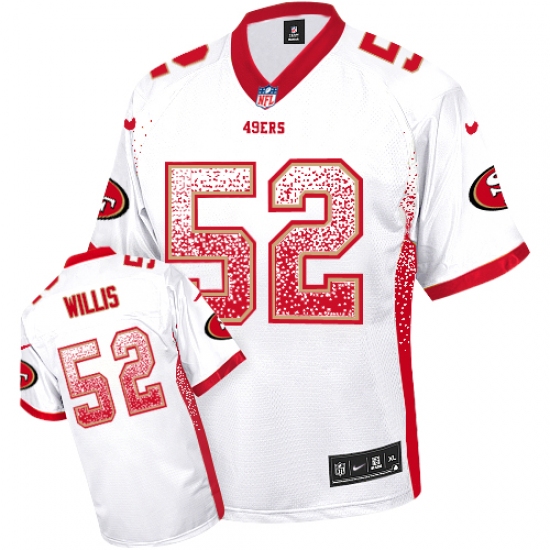 Men's Nike San Francisco 49ers 52 Patrick Willis Elite White Drift Fashion NFL Jersey