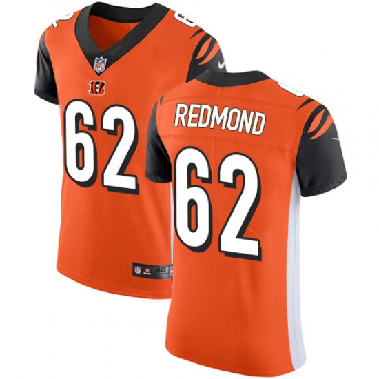 Men's Nike Cincinnati Bengals 62 Alex Redmond Orange Alternate Vapor Untouchable Elite Player NFL Jersey