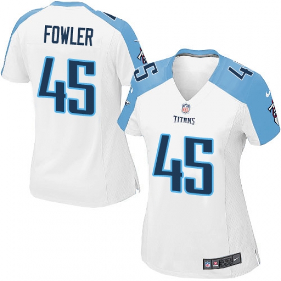 Women's Nike Tennessee Titans 45 Jalston Fowler Game White NFL Jersey