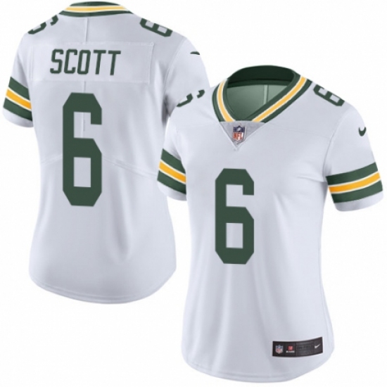 Women's Nike Green Bay Packers 6 JK Scott White Vapor Untouchable Limited Player NFL Jersey