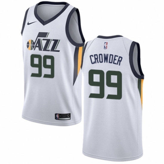 Men's Nike Utah Jazz 99 Jae Crowder Authentic NBA Jersey - Association Edition