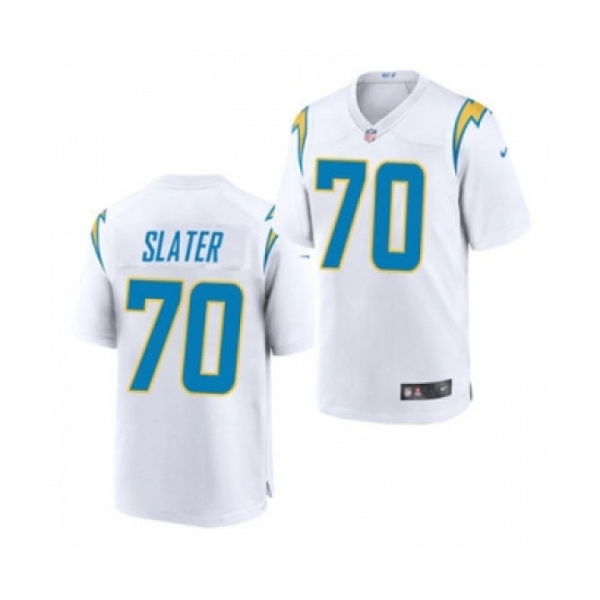 Men's Los Angeles Chargers 70 Rashawn Slater White 2021 Vapor Untouchable Limited Jersey