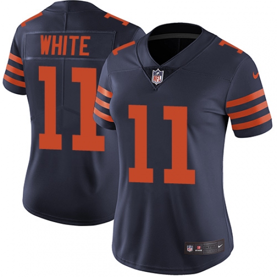Women's Nike Chicago Bears 11 Kevin White Navy Blue Alternate Vapor Untouchable Limited Player NFL Jersey