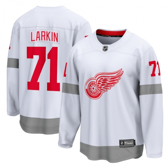 Men's Detroit Red Wings 71 Dylan Larkin Fanatics Branded White 2020-21 Special Edition Breakaway Player Jersey
