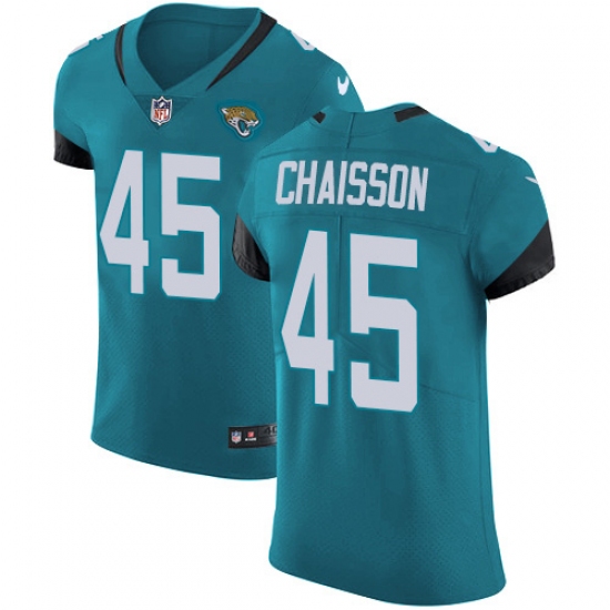 Men's Jacksonville Jaguars 45 K'Lavon Chaisson Teal Green Alternate Stitched NFL New Elite Jersey