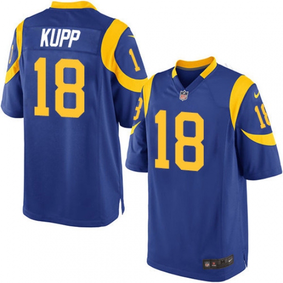 Men's Nike Los Angeles Rams 18 Cooper Kupp Game Royal Blue Alternate NFL Jersey
