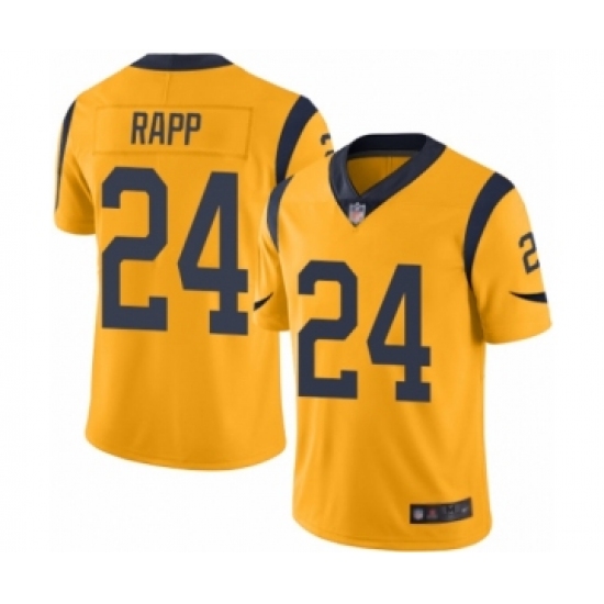 Youth Los Angeles Rams 24 Taylor Rapp Limited Gold Rush Vapor Untouchable Football Jersey