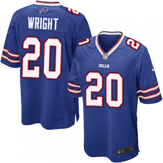 Men's Nike Buffalo Bills 20 Shareece Wright Game Royal Blue Team Color NFL Jersey