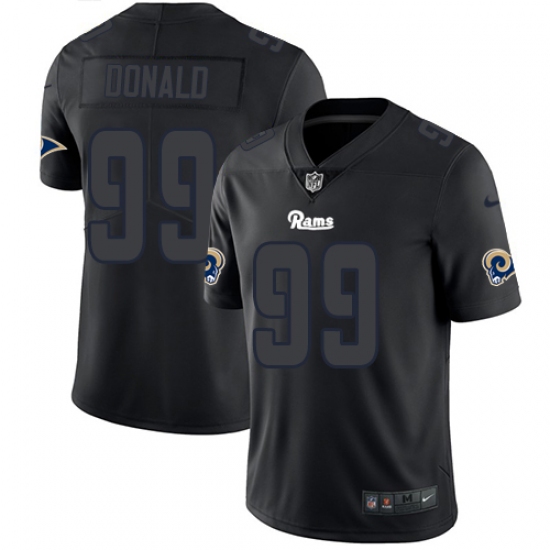Men's Nike Los Angeles Rams 99 Aaron Donald Limited Black Rush Impact NFL Jersey
