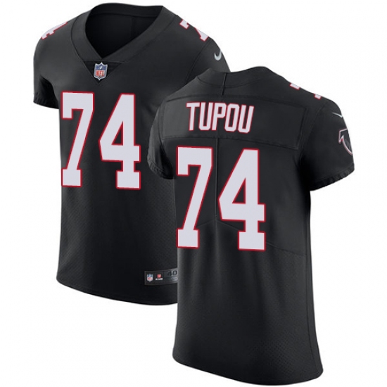 Men's Nike Atlanta Falcons 74 Tani Tupou Black Alternate Vapor Untouchable Elite Player NFL Jersey