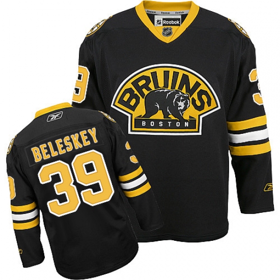 Women's Reebok Boston Bruins 39 Matt Beleskey Premier Black Third NHL Jersey