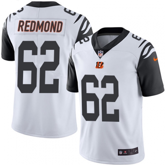 Men's Nike Cincinnati Bengals 62 Alex Redmond Limited White Rush Vapor Untouchable NFL Jersey