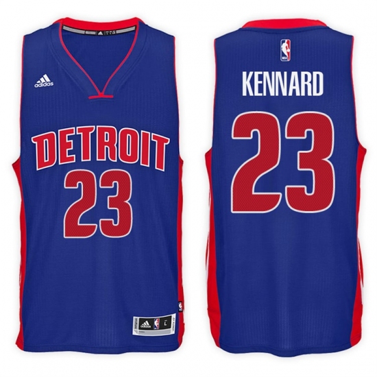 Detroit Pistons 23 Luke Kennard Road Blue New Swingman Stitched NBA Jersey