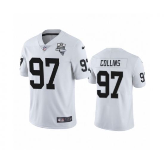 Men's Oakland Raiders 97 Maliek Collins White 2020 Inaugural Season Vapor Limited Jersey