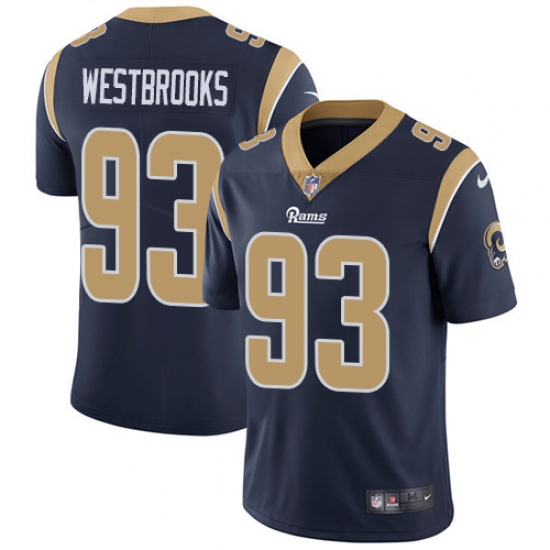 Men's Nike Los Angeles Rams 93 Ethan Westbrooks Navy Blue Team Color Vapor Untouchable Limited Player NFL Jersey