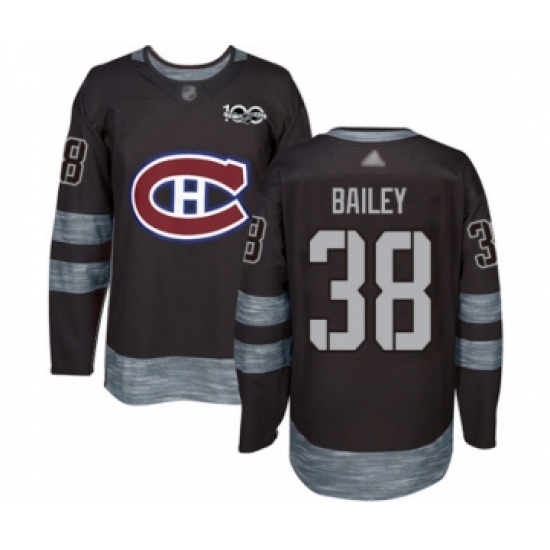 Men's Vancouver Canucks 38 Justin Bailey Authentic Black 1917-2017 100th Anniversary Hockey Jersey