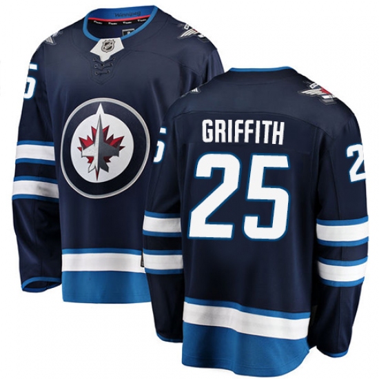 Youth Winnipeg Jets 25 Seth Griffith Fanatics Branded Navy Blue Home Breakaway NHL Jersey