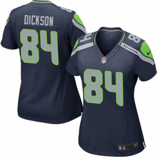 Women's Nike Seattle Seahawks 84 Ed Dickson Game Navy Blue Team Color NFL Jersey