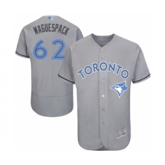 Men's Toronto Blue Jays 62 Jacob Waguespack Authentic Gray 2016 Father's Day Fashion Flex Base Baseball Player Jersey