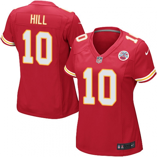 Women's Nike Kansas City Chiefs 10 Tyreek Hill Game Red Team Color NFL Jersey