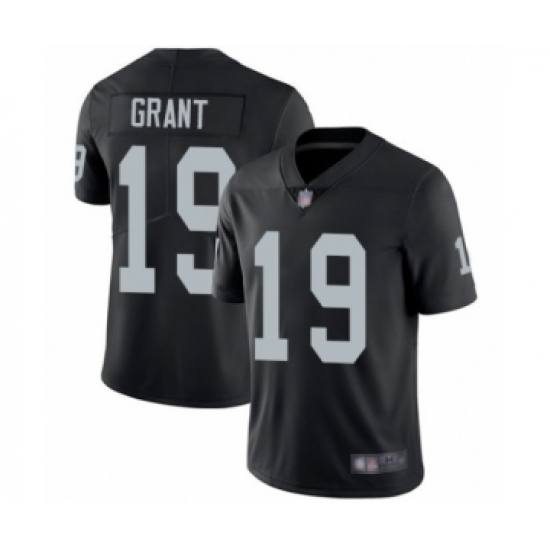 Youth Oakland Raiders 19 Ryan Grant Black Team Color Vapor Untouchable Elite Player Football Jersey
