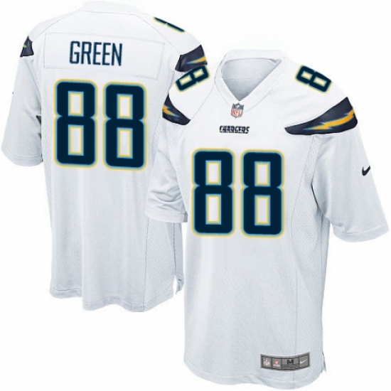 Men's Nike Los Angeles Chargers 88 Virgil Green Game White NFL Jersey