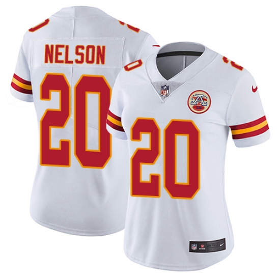 Women's Nike Kansas City Chiefs 20 Steven Nelson Elite White NFL Jersey