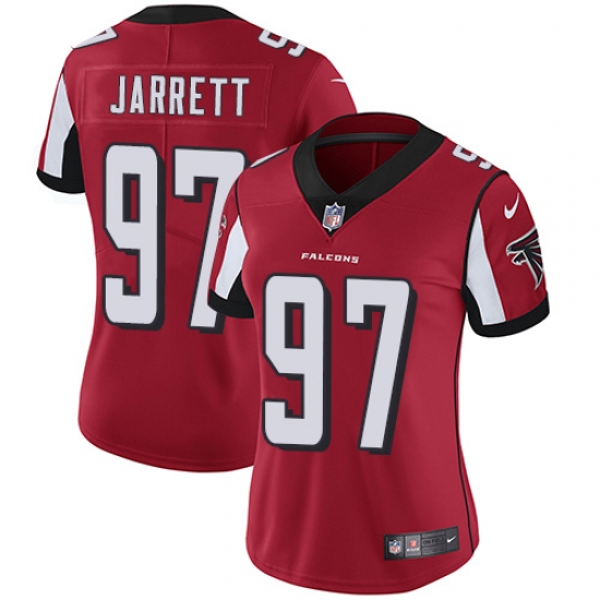 Women's Nike Atlanta Falcons 97 Grady Jarrett Red Team Color Vapor Untouchable Limited Player NFL Jersey