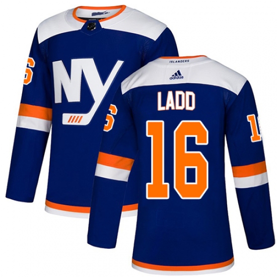 Youth Adidas New York Islanders 16 Andrew Ladd Premier Blue Alternate NHL Jersey