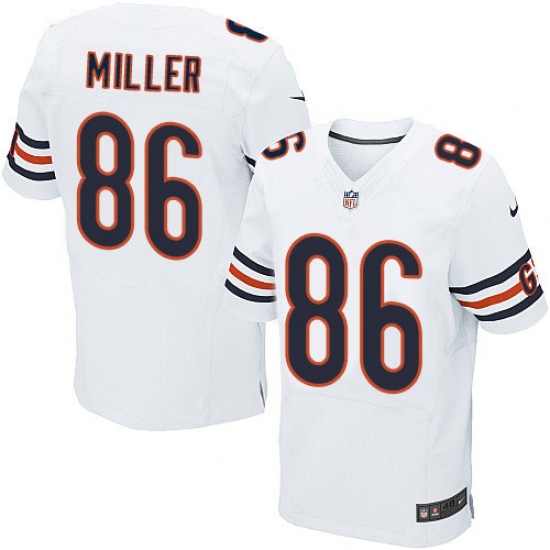 Men's Nike Chicago Bears 86 Zach Miller Elite White NFL Jersey