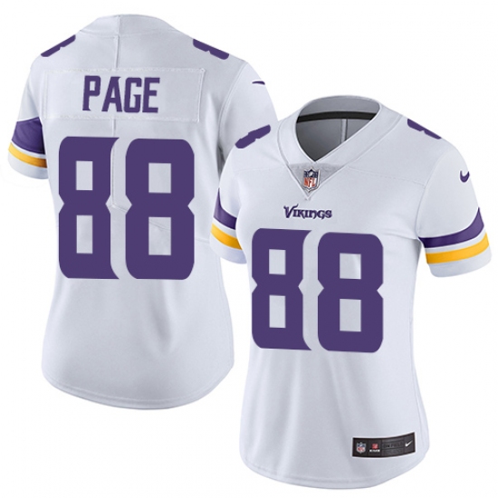 Women's Nike Minnesota Vikings 88 Alan Page White Vapor Untouchable Limited Player NFL Jersey