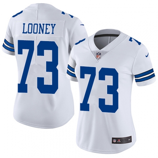 Women's Nike Dallas Cowboys 73 Joe Looney White Vapor Untouchable Limited Player NFL Jersey