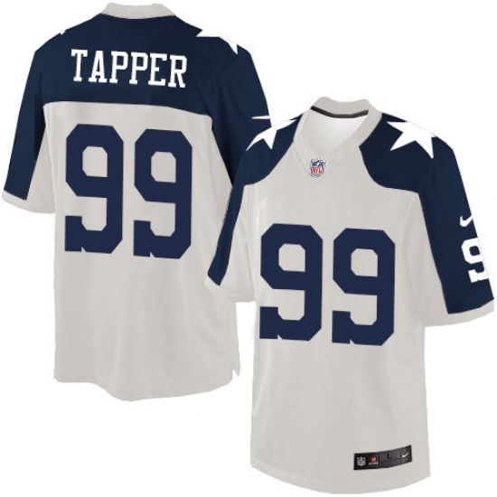 Men's Nike Dallas Cowboys 99 Charles Tapper Limited White Throwback Alternate NFL Jersey