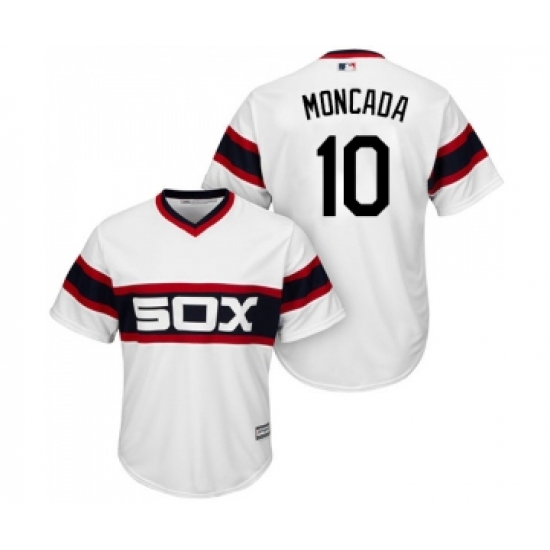 Youth Majestic Chicago White Sox 10 Yoan Moncada Replica White 2013 Alternate Home Cool Base MLB Jerseys