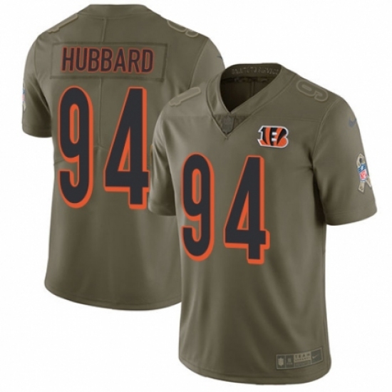 Youth Nike Cincinnati Bengals 94 Sam Hubbard Limited Olive 2017 Salute to Service NFL Jersey