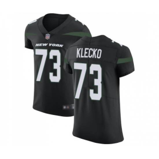 Men's New York Jets 73 Joe Klecko Black Alternate Vapor Untouchable Elite Player Football Jersey