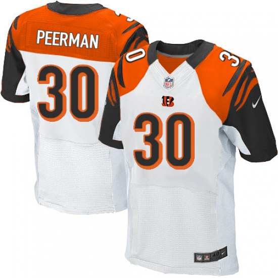 Men's Nike Cincinnati Bengals 30 Cedric Peerman Elite White NFL Jersey