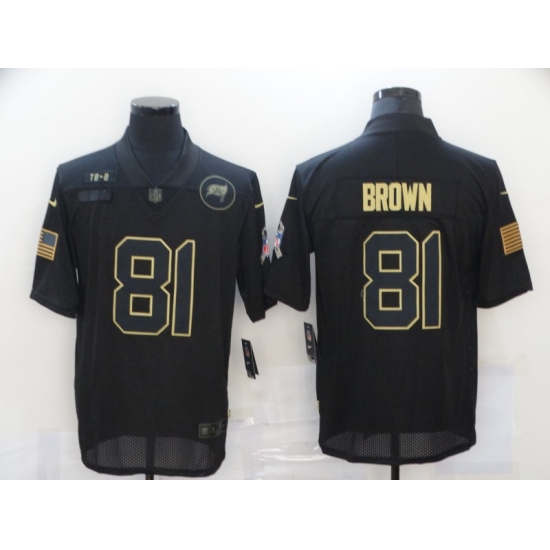 Men's Tampa Bay Buccaneers 81 Antonio Brown Black Nike 2020 Salute To Service Limited Jersey