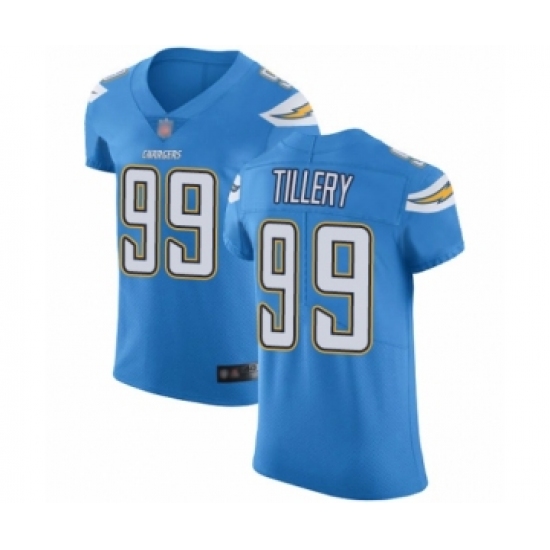 Men's Los Angeles Chargers 99 Jerry Tillery Electric Blue Alternate Vapor Untouchable Elite Player Football Jersey