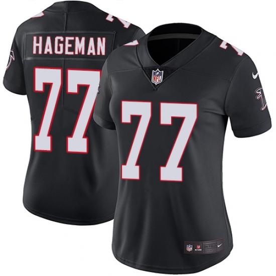 Women's Nike Atlanta Falcons 77 Ra'Shede Hageman Black Alternate Vapor Untouchable Limited Player NFL Jersey
