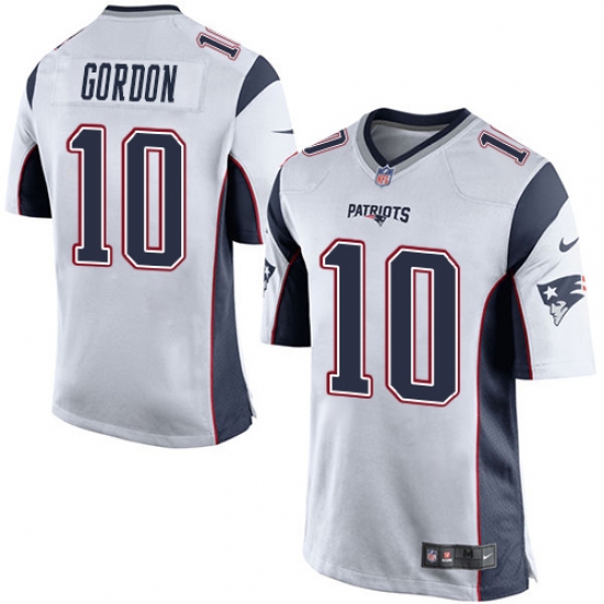 Men's Nike New England Patriots 10 Josh Gordon Game White NFL Jersey