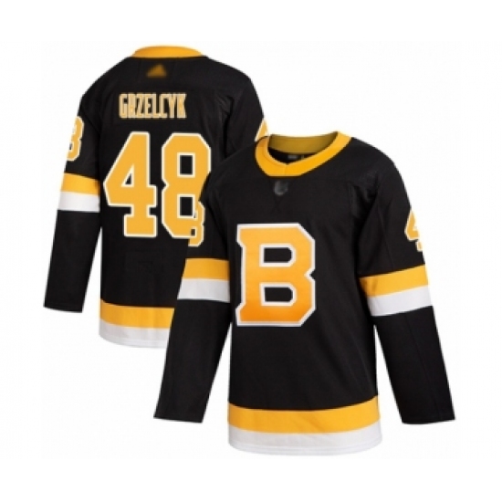 Men's Boston Bruins 48 Matt Grzelcyk Authentic Black Alternate Hockey Jersey