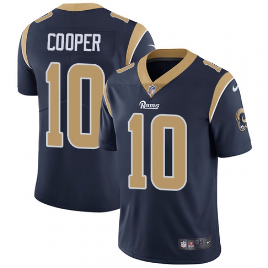 Youth Nike Los Angeles Rams 10 Pharoh Cooper Navy Blue Team Color Vapor Untouchable Limited Player NFL Jersey