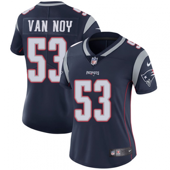 Women's Nike New England Patriots 53 Kyle Van Noy Navy Blue Team Color Vapor Untouchable Limited Player NFL Jersey